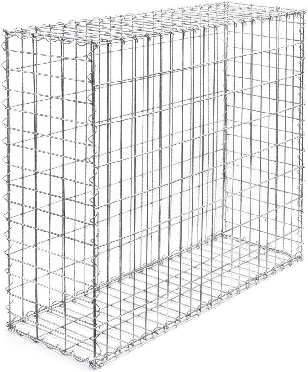 Steenkorf 100x80x30 cm Gaas Rechthoekig voor Tuinmuur en Verhoogd Bed