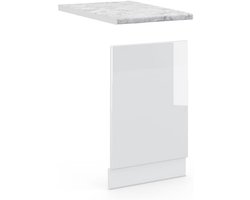 Vaatwasser Frontpaneel Wit Hoogglans 45 cm Voor Inbouwkeuken
