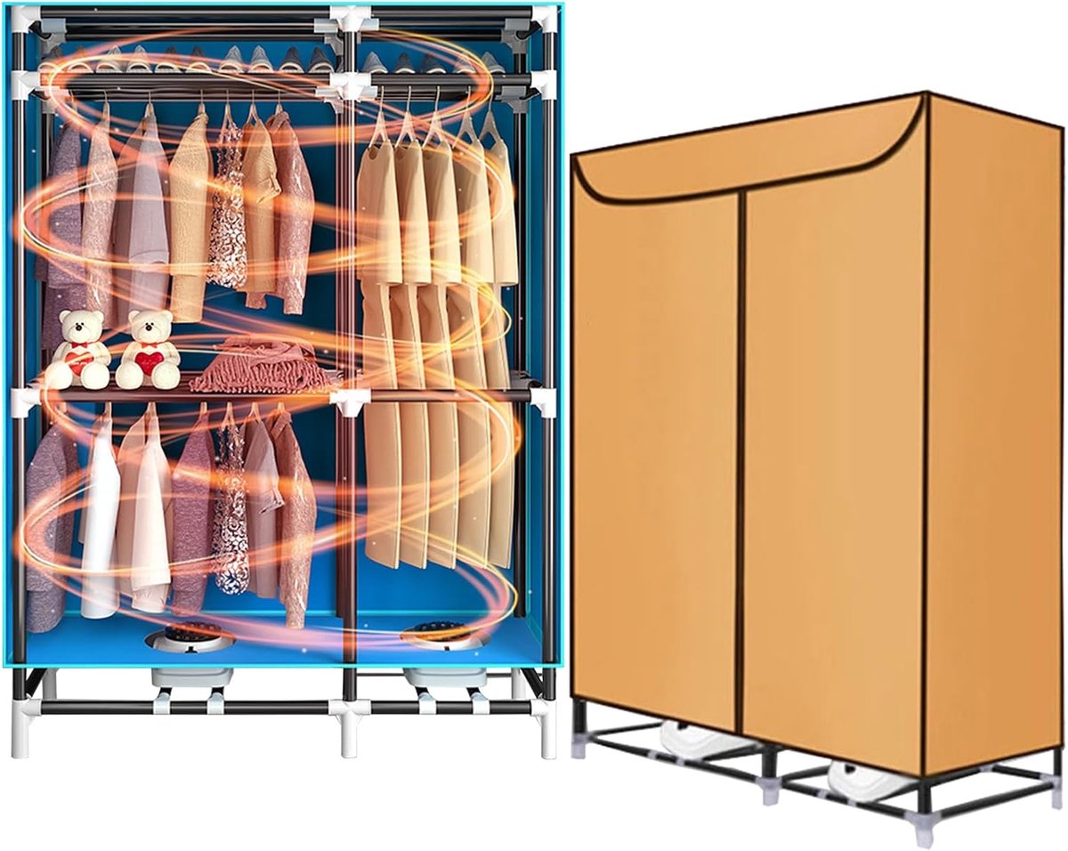 Elektrische Wasdroger Wasrek Droger Snel Kleding Drogen 3 Lagen Grote Capaciteit 163 cm Hoog Geel