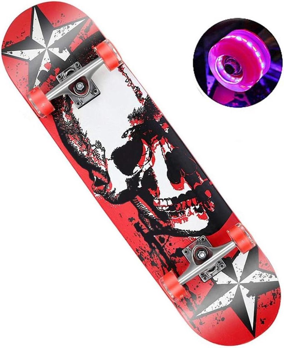 Compleet Skateboard Beginnersboard Trickboard Buitensporten Trucs Dubbele Kick Concave 31 x 8 inch E