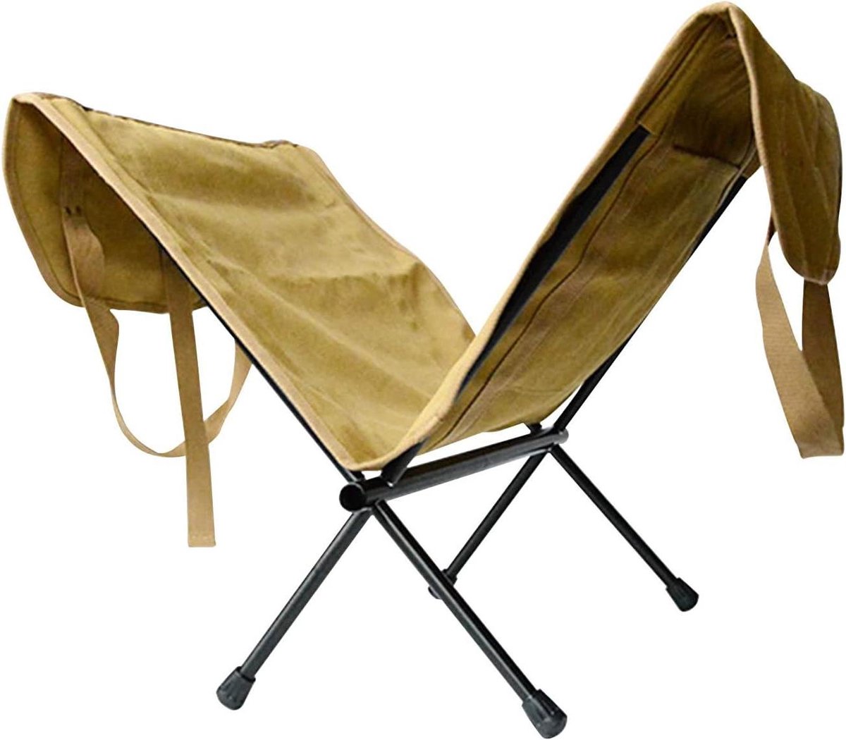 Houtdrager - Brandhout opslag - Haardhout vervoeren - Opvouwbaar ontwerp - 49 cm hoog - Khaki
