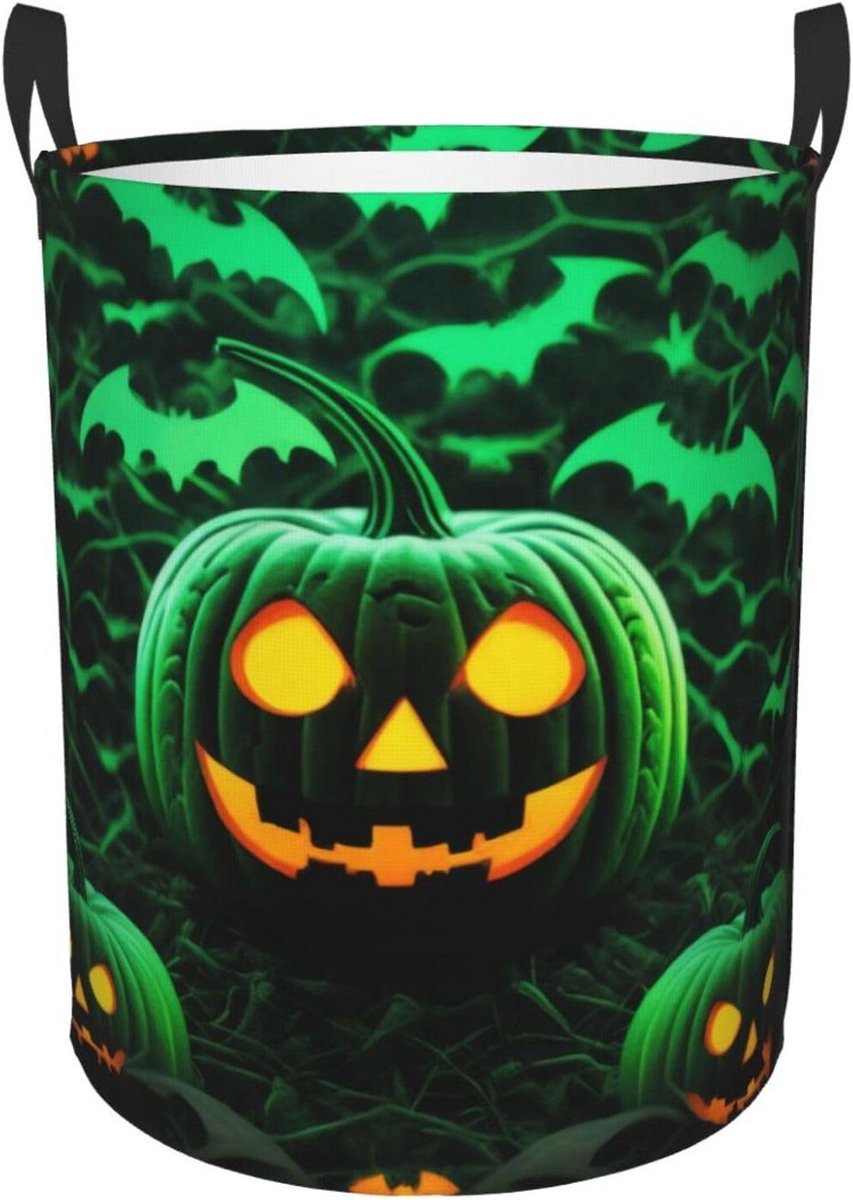 Wasmand Rond Opberger Vuile Was Waterdicht Oxford Stof 50 x 40 cm Groen
