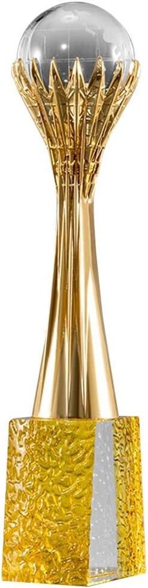 Gouden Trofee - Kampioen Award - Wedstrijd Prijs - Metalen Design - 500 Gram - Goudkleurig
