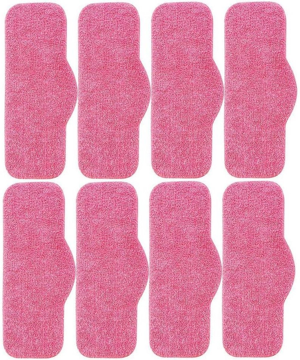 Stoom Mop Pads - Vervangende Doeken - Vloeren Reinigen - Herbruikbaar en Wasbaar - 8 Stuks - Wit