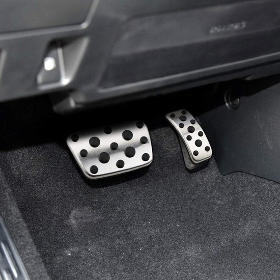 Auto Pedaal Set - Gas Rem Pedaal - Verbeter Rijcomfort - Eenvoudige Installatie - One Size - Zilver Zwart — afbeelding 3