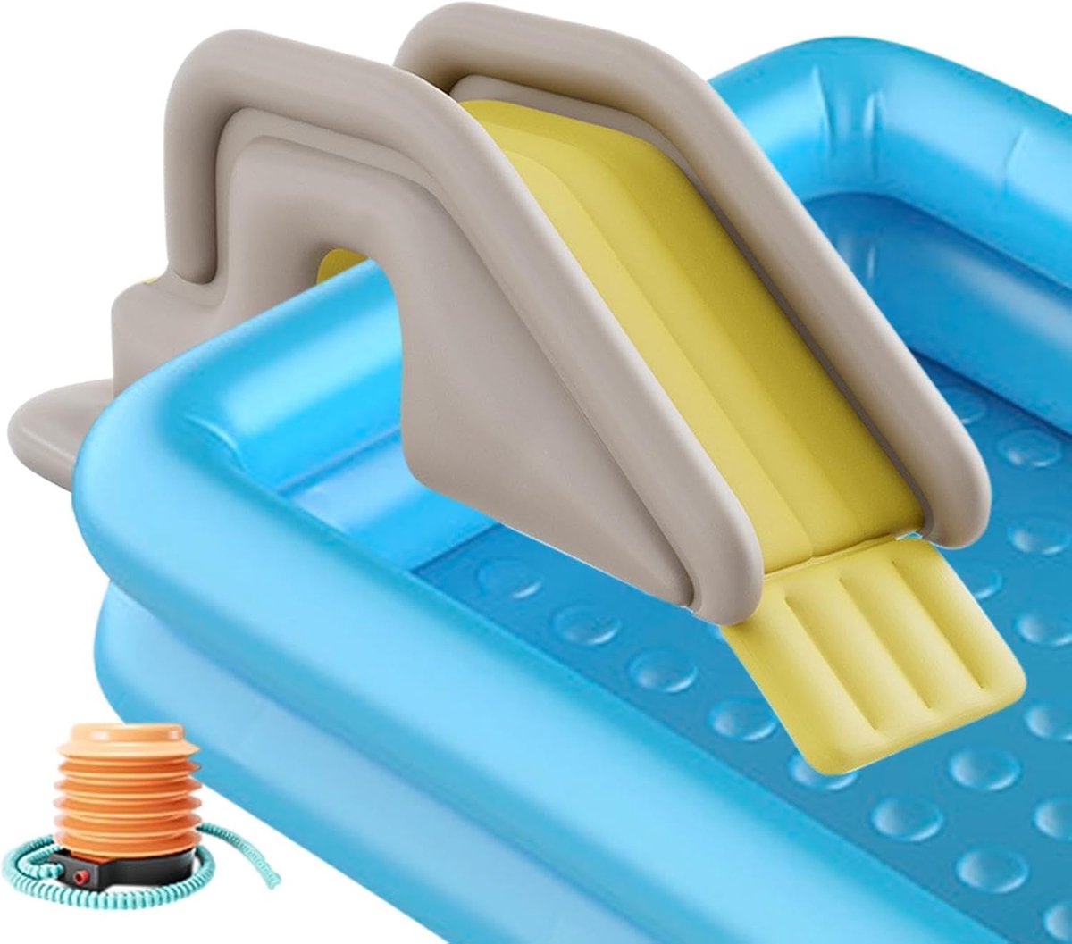 Waterglijbaan Opblaasbaar Zwembad - Waterspeelgoed Glijbaan - Zomerpret Kinderen - Verstevigde Waterbasis - 200 x 80 cm - Geel – foto 4