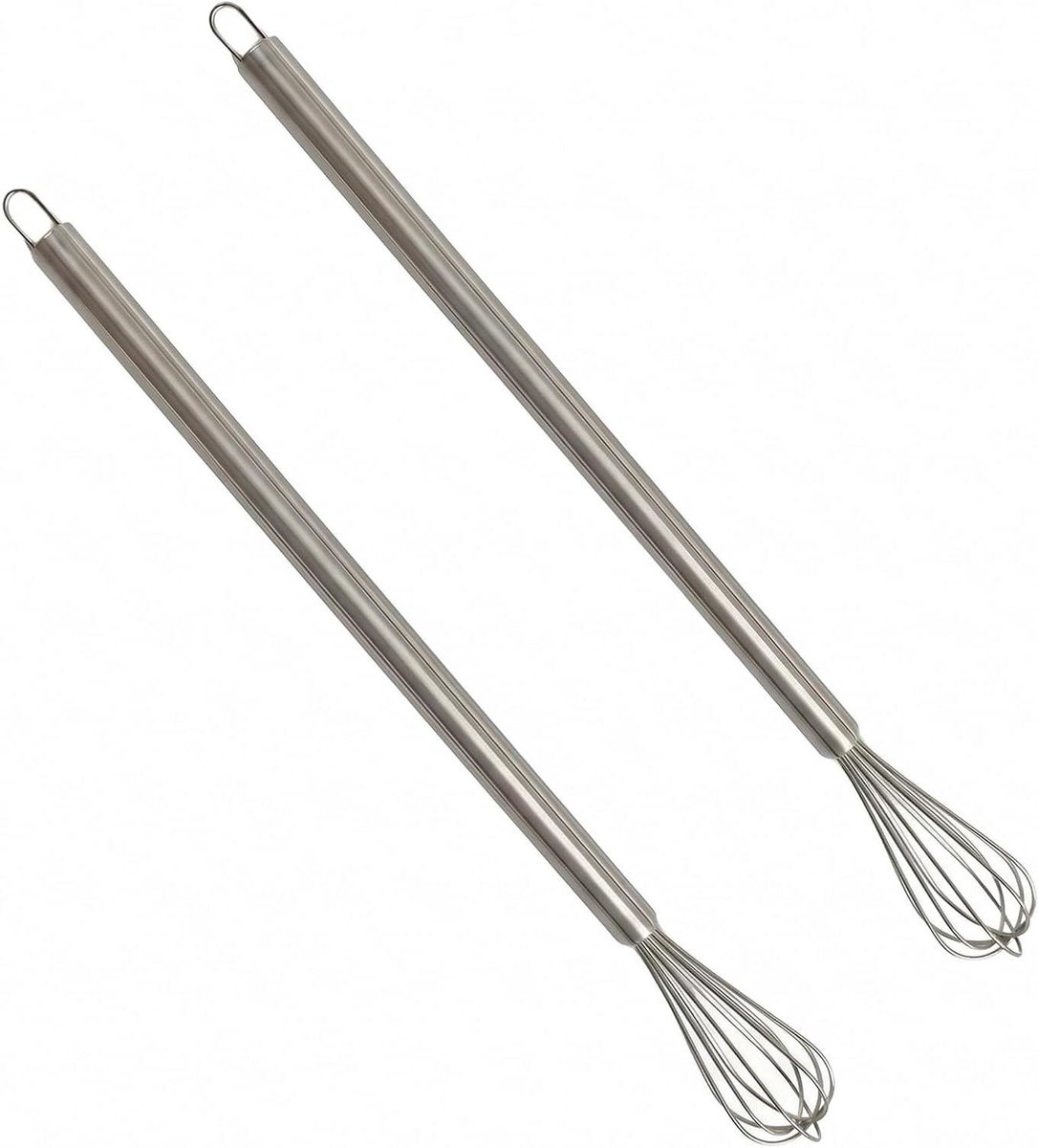 Kleine garde - Mini garde - Keuken bereiding - Roestvrij staal - 2 stuks - Zilver