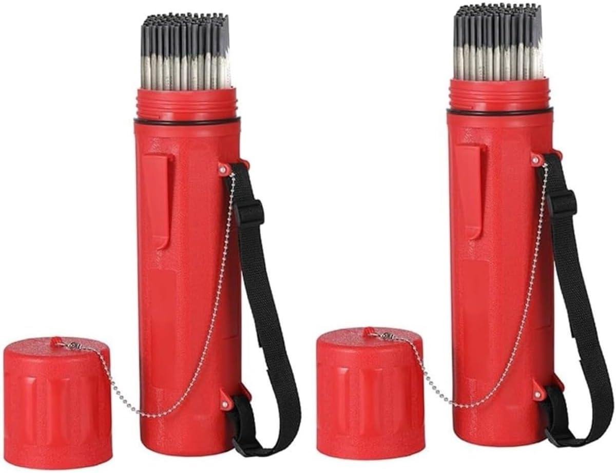 Lasstaaf Opbergbuizen - Elektrodenhouder Set - Lasbenodigdheden Organiseren - Waterdichte ABS Constructie - 2 stuks 36 cm - Rood