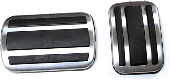 Pedaalhoezen Auto - Voetpedaal Covers - Verbeter Rijervaring - Antislip Rubber Grip - AT MT - Zilver — afbeelding 4