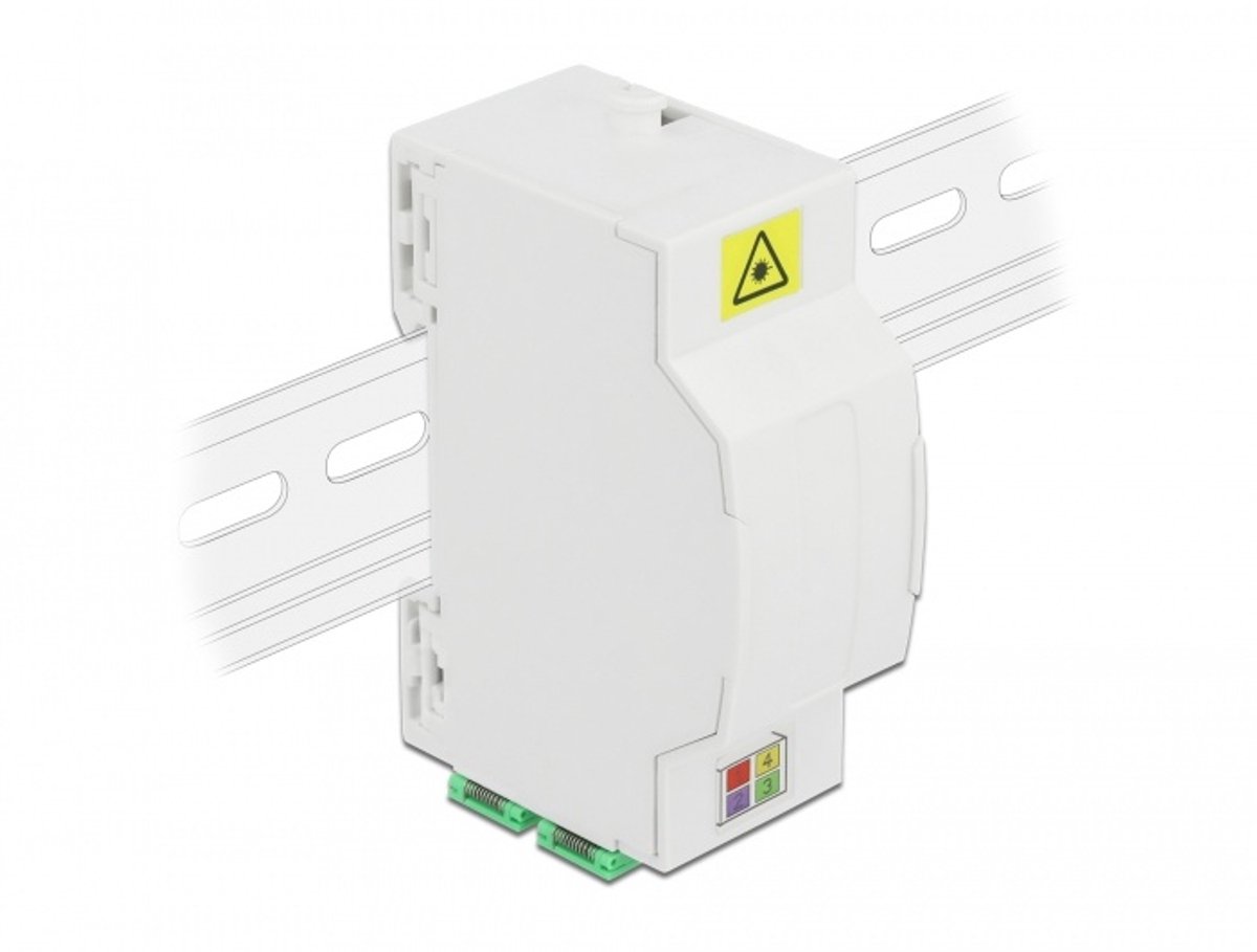 Optische vezelverbindingsvak voor DIN Rail 4 x SC Simplex of LC Duplex