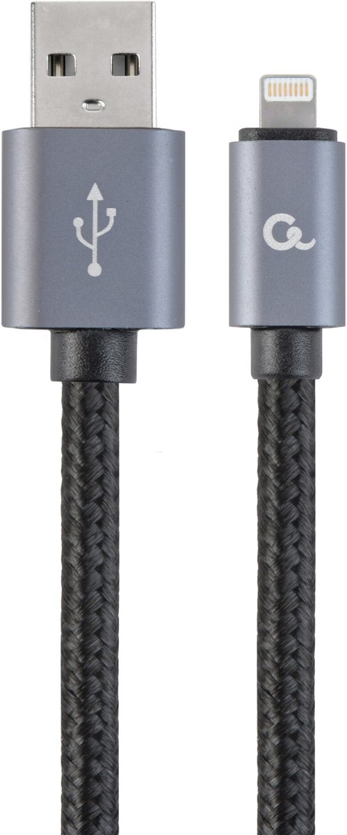 Gembird CCB-MUSB2B-AMLM-6 mobiele telefoonkabel Zwart 1,8 meter USB A Lightning