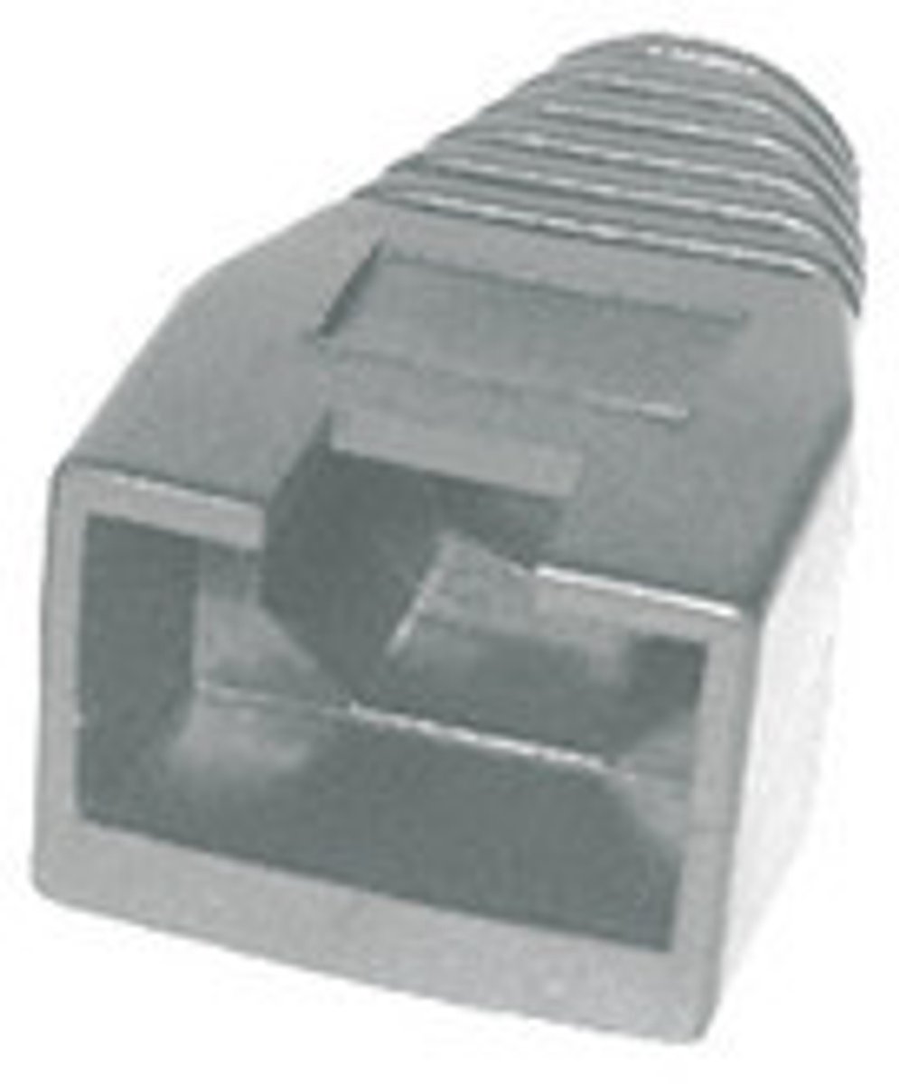 RJ45 Stekker met Grijze Tule - CAT5 en CAT6 - Per stuk - 8P8C - STP