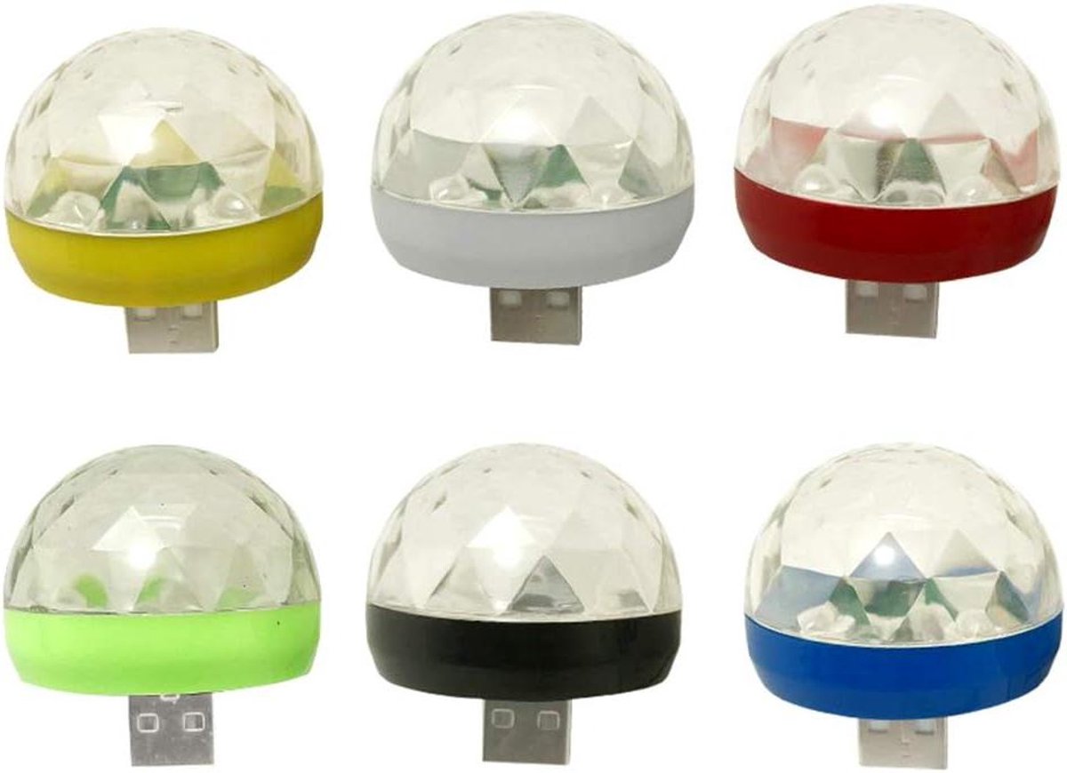 Draagbare USB Licht - Mini Disco Bal - Feest Verlichting - Geluid Geactiveerd - 20 x 15 x 5 cm
