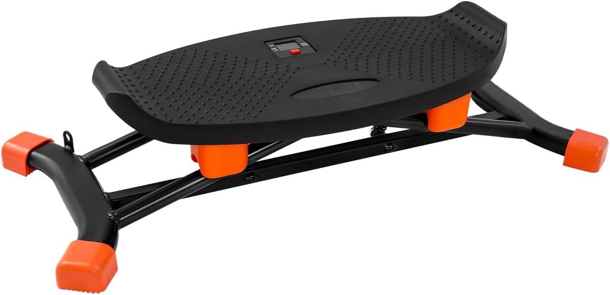 Wiebelplank met Banden - Balansbord Twist - Full Body Workout - Geïntegreerd Display - Tot 120 kg - Zwart Oranje