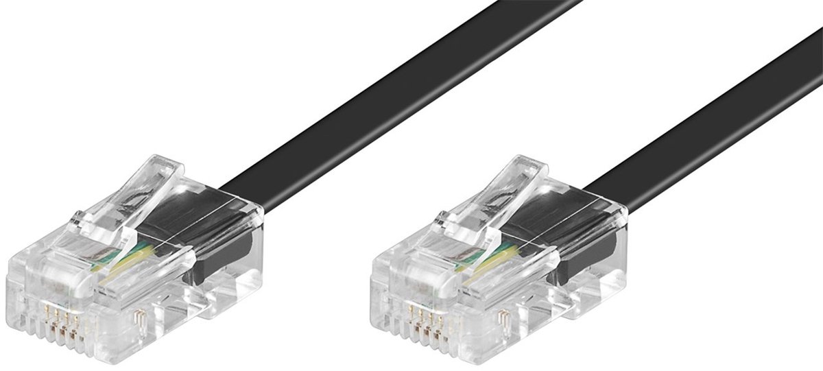 Goobay 50256 telefoonkabel 6 meter Zwart