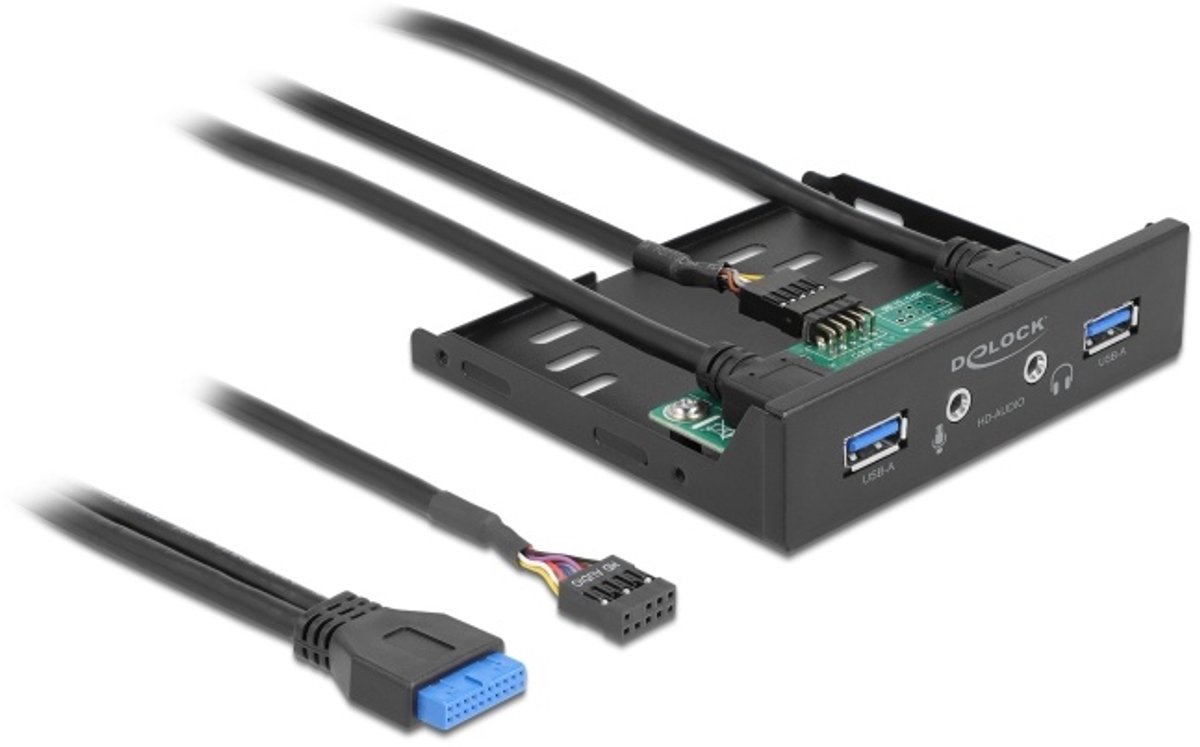 3.5 ″ USB 3.2 Gen 1 voorpaneel 2 x USB Type-A + HD-Audio