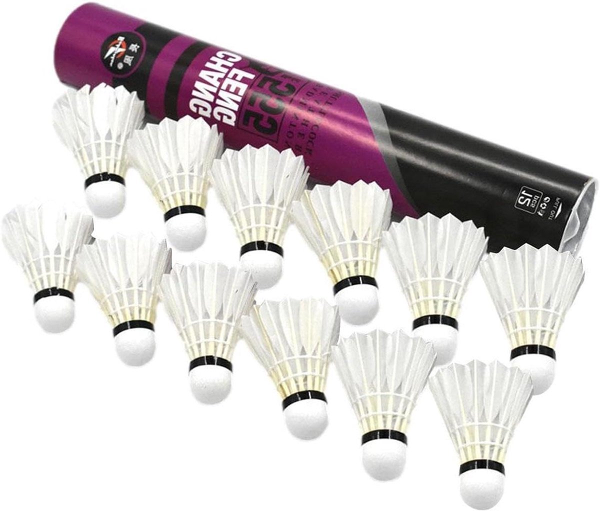 Badminton Ballen - Shuttlecocks Slagballen - Recreatief Sporten - Stevige Veerkracht - 12 stuks - Meerkleurig