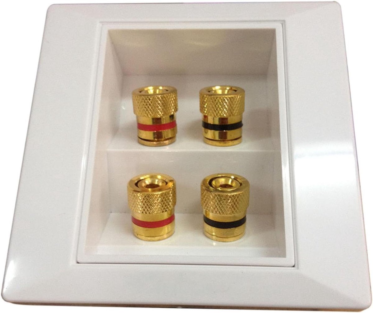 Audio Paneel - Luidspreker Aansluiting - Muziek Ervaring - 4 Poort Connectiviteit - 10 x 10 x 3 cm - Wit