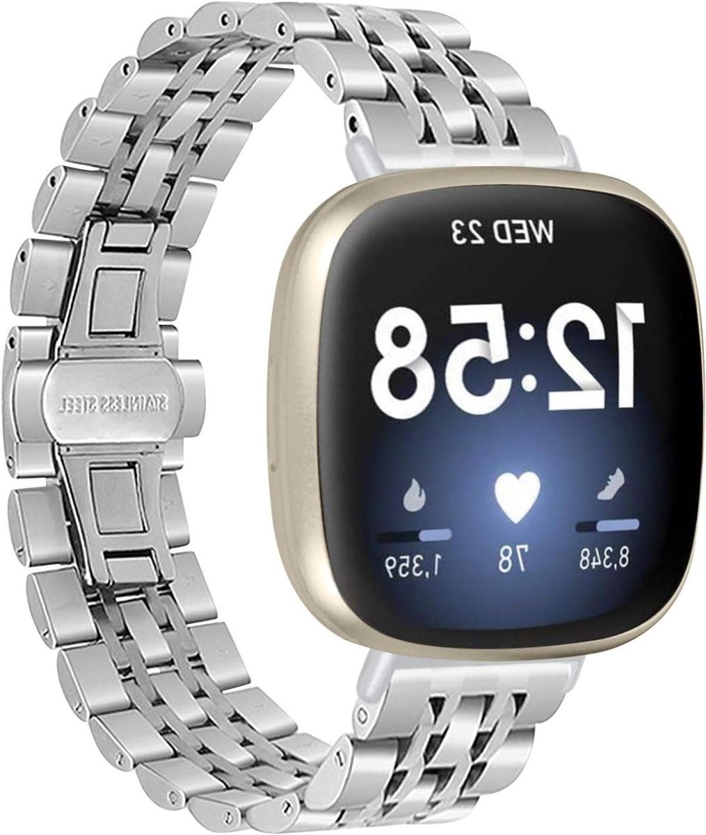 Smartwatch Band - Verstelbaar Metaal - Dagelijks Gebruik - Uniek Gespontwerp - Verstelbaar - Zilver