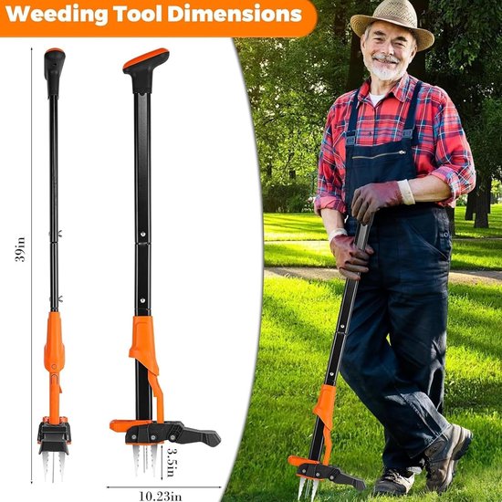 Onkruidtrekker Staand - Onkruidverwijderaar Tuin - Onkruid Verwijderen - Ergonomisch Staand Design - 99 cm - Niet gespecificeerd — afbeelding 2