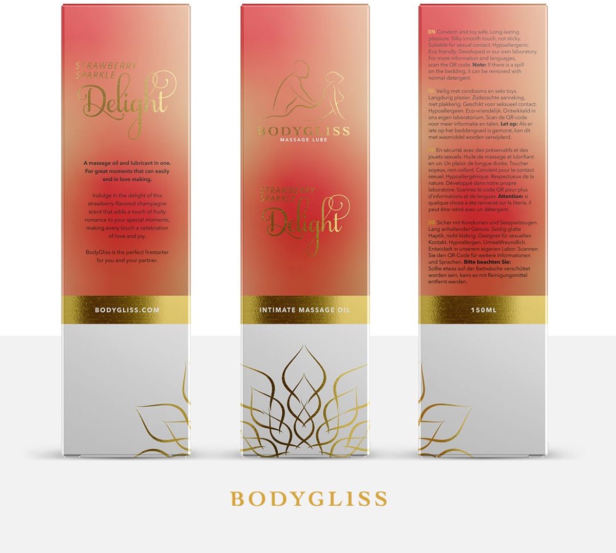 BodyGliss - Massage Collection Silky Soft Olie Aardbei & Champagne 150 ml thumbnail 3