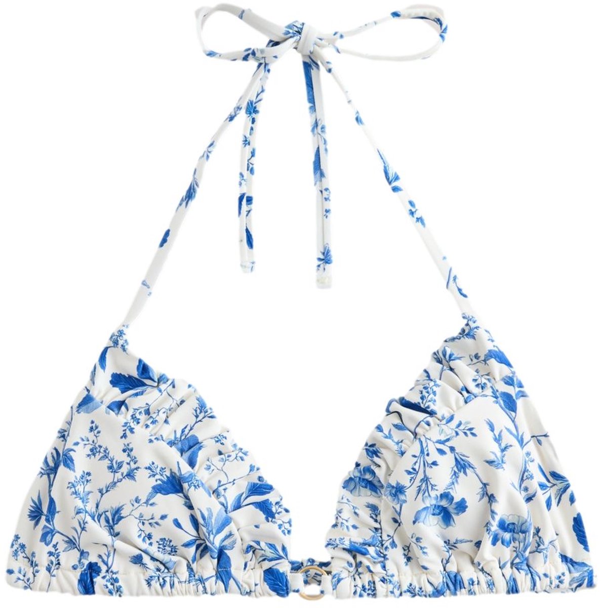 Next - Dames - Triangelbikinitop met plooien - Wit