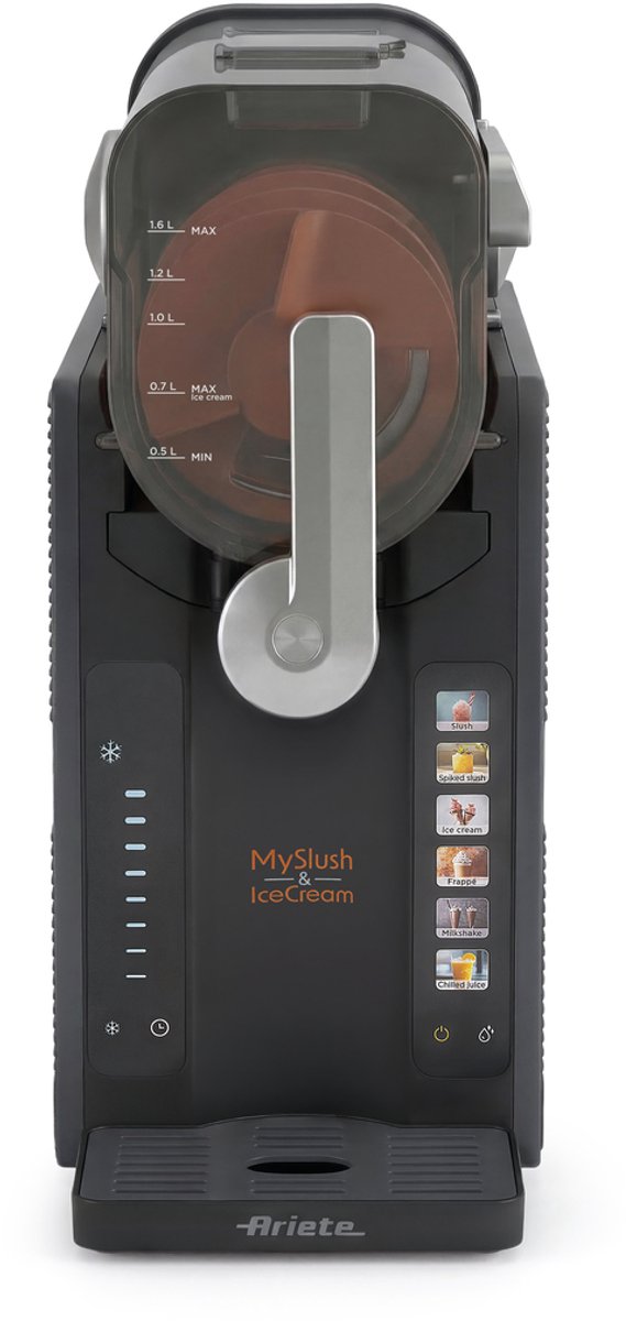 Ariete 0655/00 MySlush & IceCream Machine - Geen IJs Nodig - 6 Programma's - Slush Puppy Maker, roomijs, Granita, Frappé, Milkshakes en meer - Zelfreinigingsmodus - Zwart van Ariete — afbeelding 2