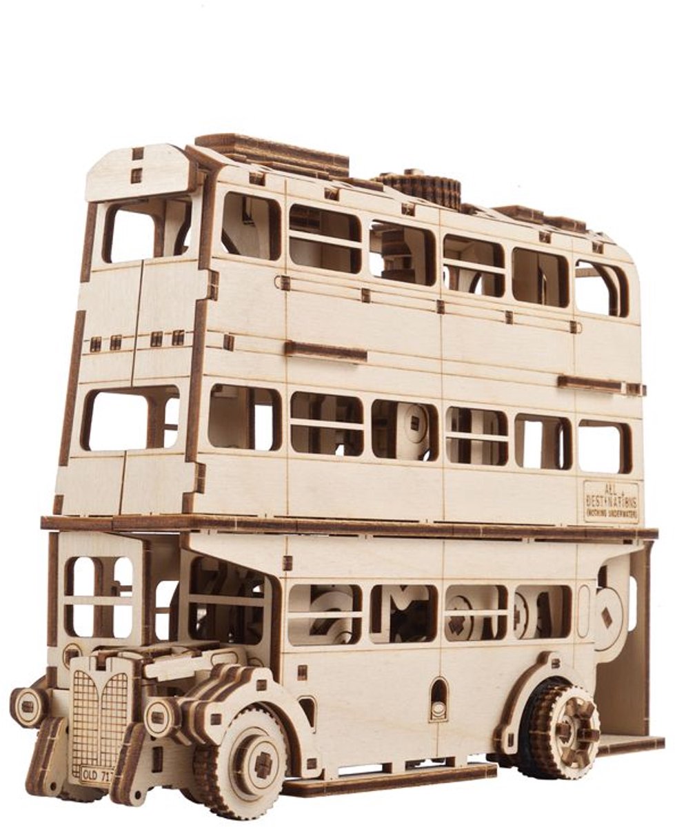 UGEARS 3D Modelbouw - The Knight Bus™ - Harry Potter™ - Mechanisch Bouwpakket Hout - Educatief Speelgoed — afbeelding 19