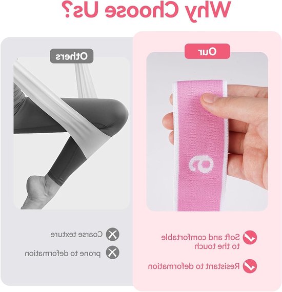 Verstelbare Yoga Stretch Band met 9 Lussen, Ideaal voor Pilates, Dans en Training, Hoogwaardige Elastische Gymnastiekband voor Effectieve Oefeningen van Omgoods — afbeelding 4