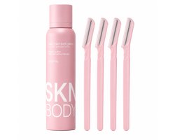 SKNBODY 1x Hair Identifier Spray + 4x Dermaplaning Mesjes - Voor Donshaartjes en Gezichtshaar