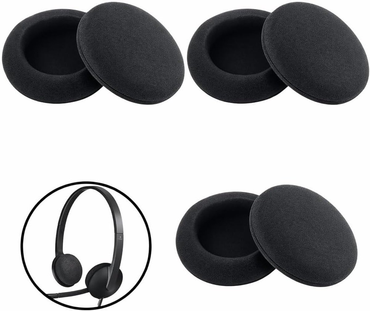 Vervangende Oorkussens voor Hoofdtelefoons - 6 Stuks Foam Covers voor Comfort en Geluidsisolatie