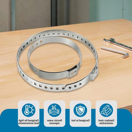 Set van 12 roestvrijstalen CV-klemmen voor aandrijfassen, waterdicht en duurzaam, 25-50mm en 50-120mm — afbeelding 3