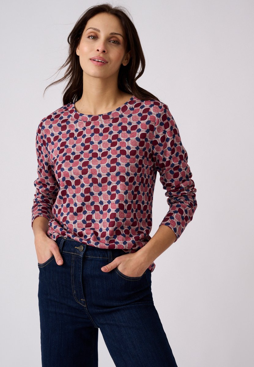 Damart - T-shirt geborsteld warm tricot - Dames - Roze - M