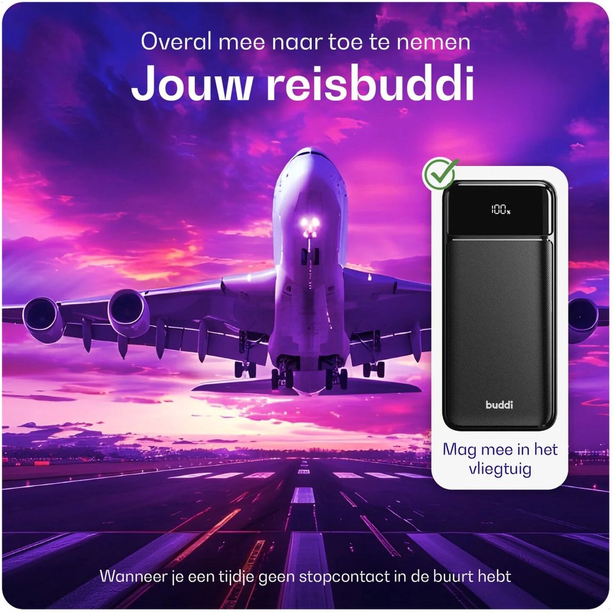 Buddi Boost - Duo Pack - 20.000 mAh Powerbank - Reisformaat - LED Display - USB-A - USB-C Snelladen - Universele Draagbare Oplader voor o.a. Samsung en iPhone - Ideaal voor Handbagage - Zwart – foto 7