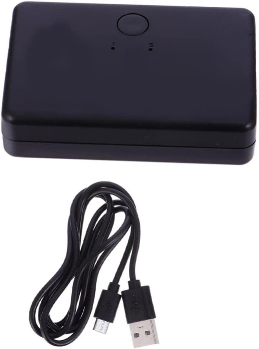 Netwerk Hub - Ethernet Splitter - Internet Delen - Bidirectionele Selector - 7.7 x 5 x 2 cm - Zwart