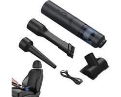 Draagbare Auto Stofzuiger - Hand Vacuüm - Snel Reinigen - 19 KPa Zuigkracht - 29.8 cm Lengte - Zwart