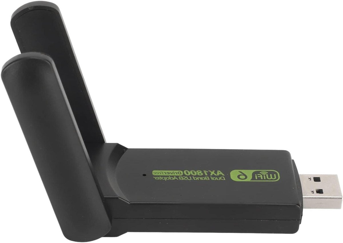 WiFi Dongle - USB Adapter - Snelle Internetverbinding - Dual Band AX1800 - Mini Formaat - Zwart