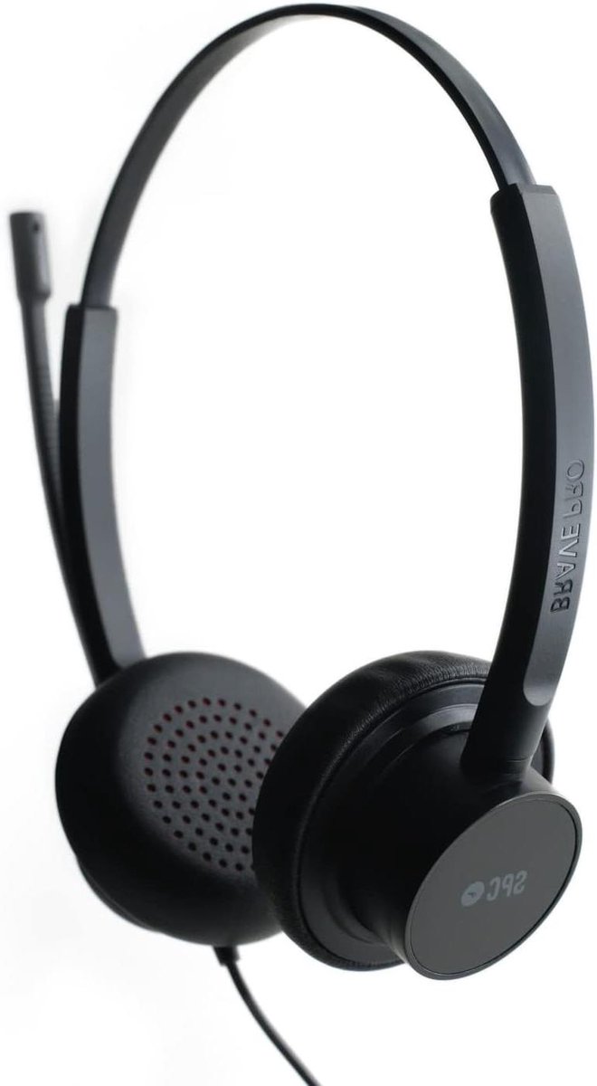 Hoofdtelefoon met microfoon - PC headset - Online vergaderen - ENC ruisonderdrukking - Ultralicht 130g - Zwart