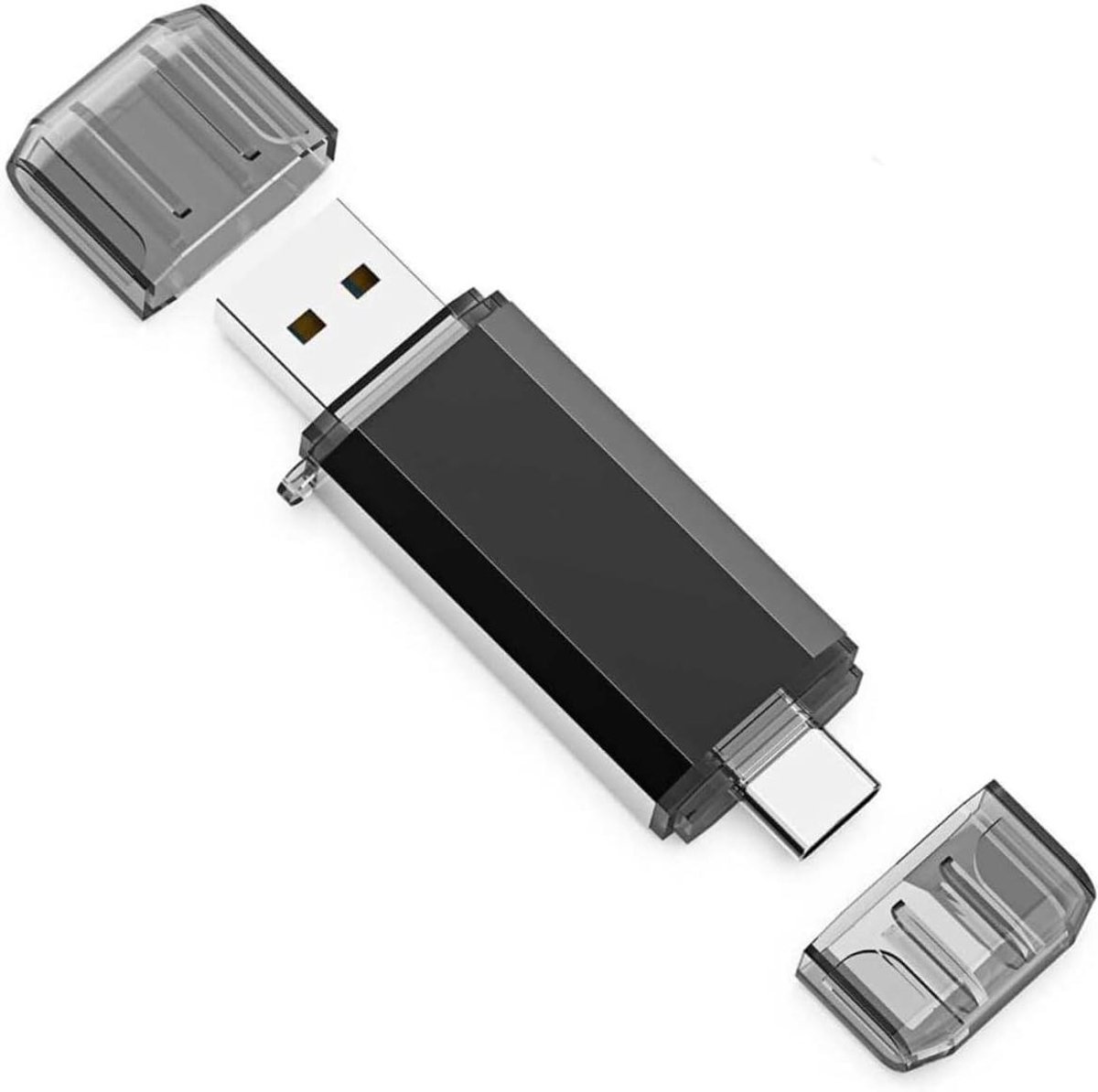USB C Geheugenstick - Dual OTG Pen Drive - Data Overzetten - Dubbele Interface - 32GB - Zwart