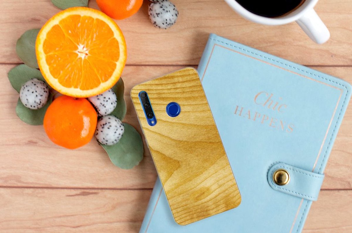 Honor 20 Lite Bumper Hoesje Licht Hout