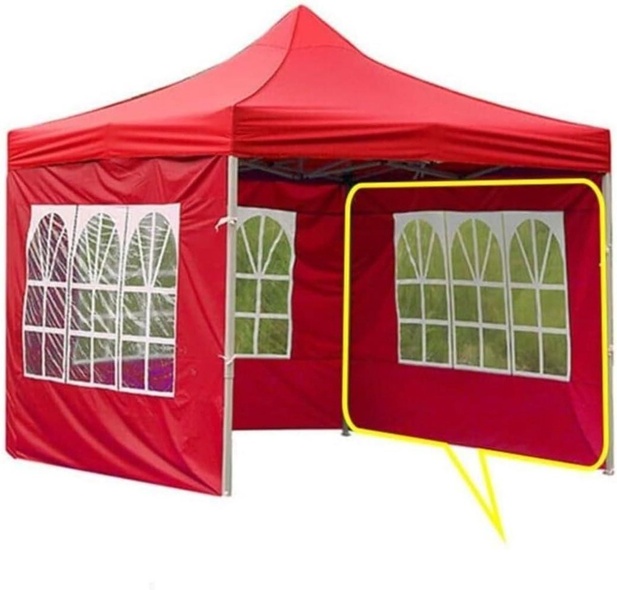 Tuinpaviljoen - Partytent Feesttent - Outdoor Evenementen - Waterdicht Oxford Doek - 3 x 3 m - Rood