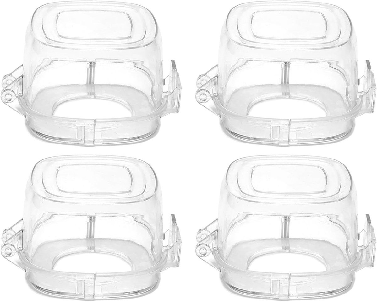 Ovenknop Covers Fornuis Beschermers Kinderveiligheid Keuken Hittebestendig Materiaal 4 stuks Wit