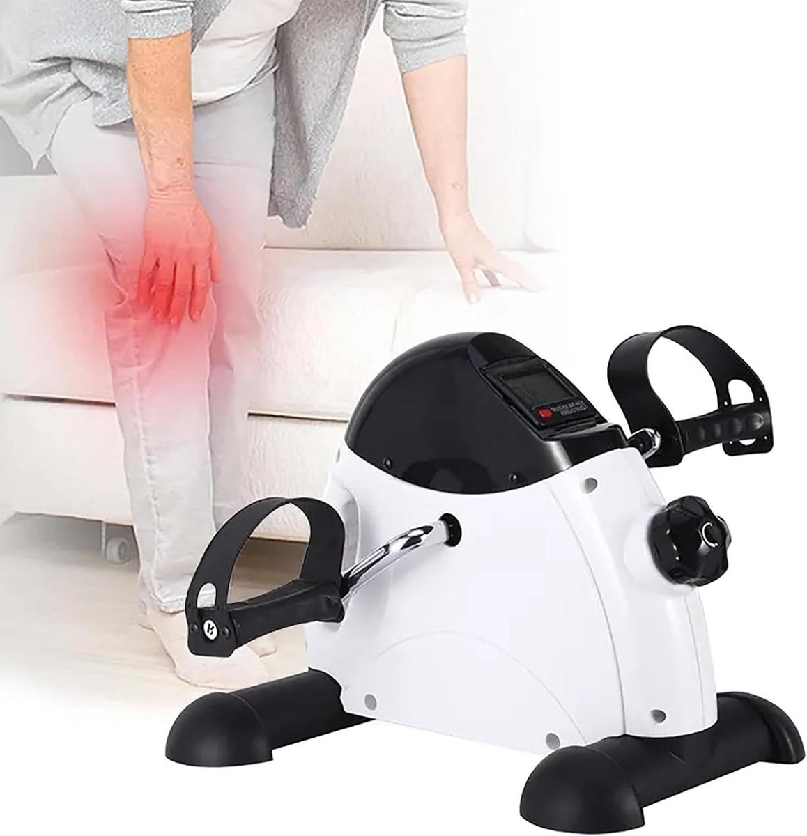 Onder Bureau Fiets - Mini Hometrainer Pedaal - Thuiswerken Fitness - Digitale Monitor - 3.8 kg - Niet gespecificeerd