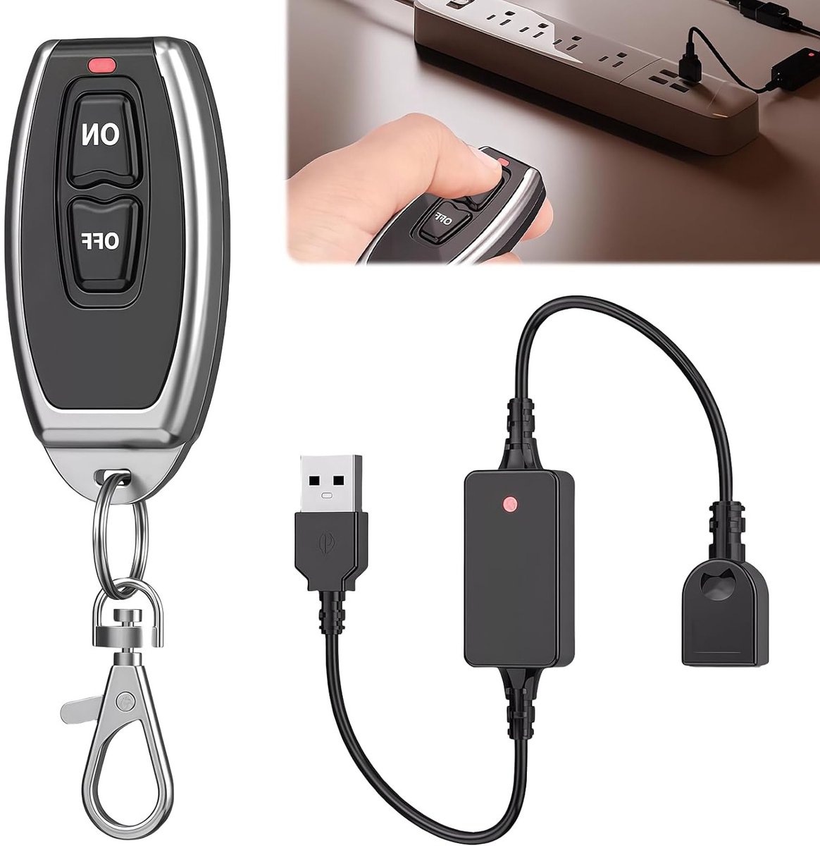 Draadloze afstandsbediening voor USB-schakelaar: 5V nachtlamp, ventilator en LED lichtbalk met afstandsbediening, ideaal voor thuisgebruik