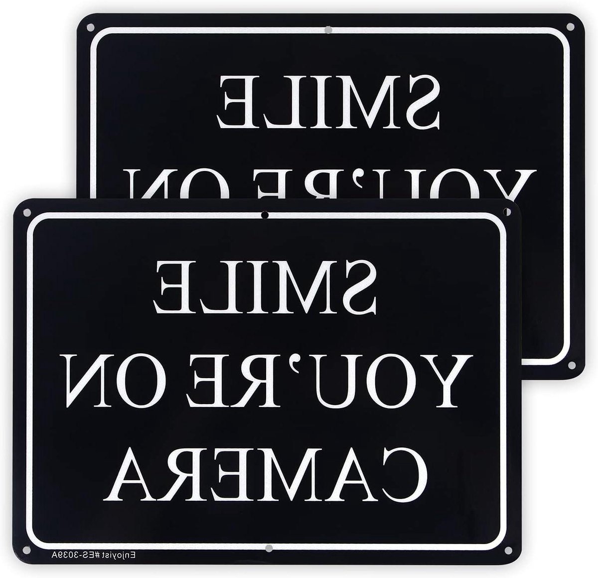Waarschuwingsborden - Bewakingsbord - Beveiliging Huis - Reflecterend Aluminium - 10x7 Inch - Zwart