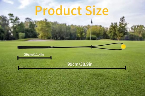 Golf Touw Swing Trainer - Trainingshulpmiddel Voor Kracht En Tempo - Verbetert Snelheid - Lengte 99 Cm van GOLF — afbeelding 4