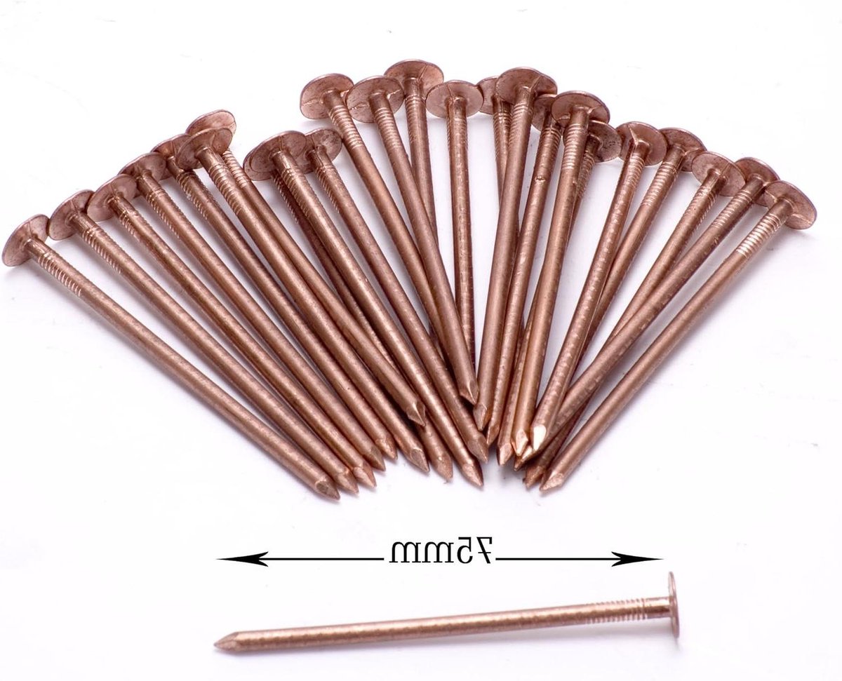Koperen Nagels - Slagkracht Spijkers - Boomstronken Verwijderen - 9999% Puur Koper - 20 Stuks - Koper
