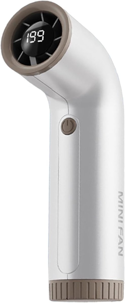 VHV - Handventilator oplaadbaar compact en stil met USB accu ergonomische grip voor reizen kantoor pendelen camping en warm weer