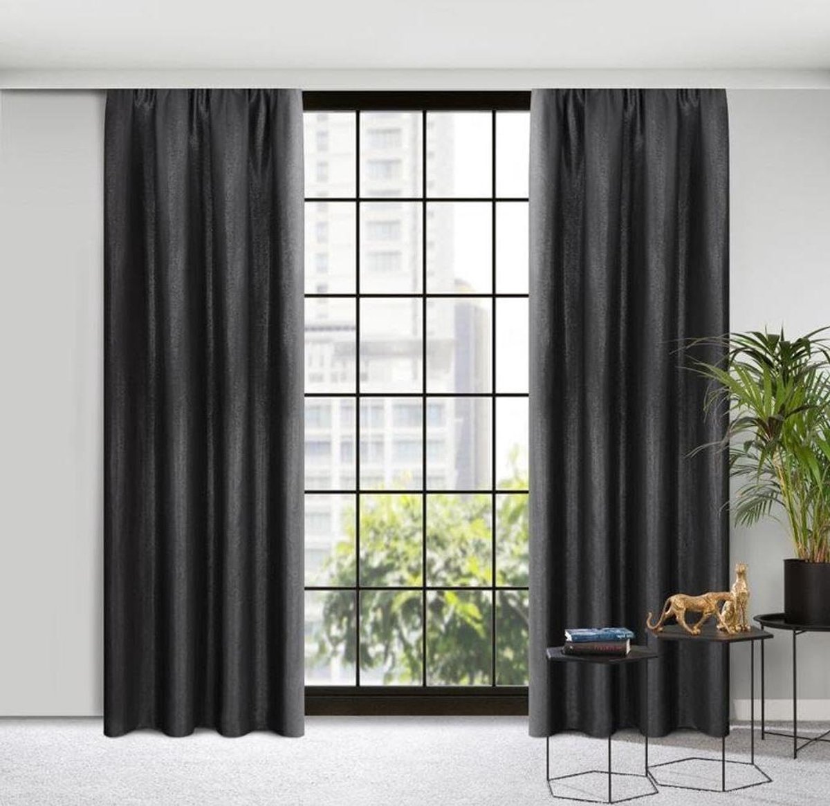 Decoratief gordijn - Elegante raambekleding - Privacy creëren - Zachte glans - 140 x 270 c