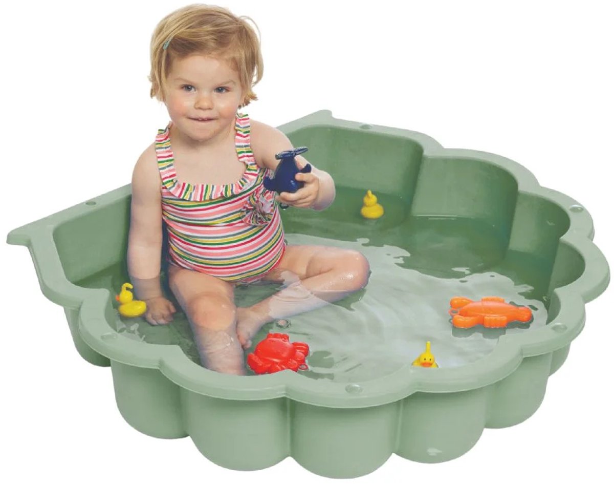 Summertime Schelp Set Groen 87x78x20 cm met deksel - Zandbak Schelp - Zand Speelgoed - Water Speelgoed - Water Schelp voor in de Tuin — afbeelding 3
